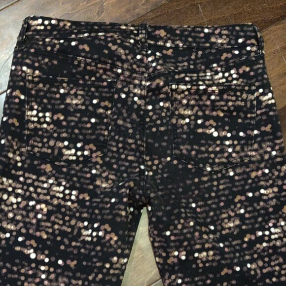 Tory Burch Black Flash Printed Skinny Ankle Jeans SIZE 29 - Picture 6 of 8